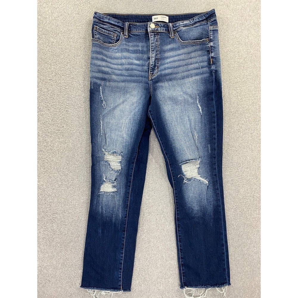 Buckle BKE Parker‎ Jeans Womens 33x28 Universal Fit High Rise Distressed Denim